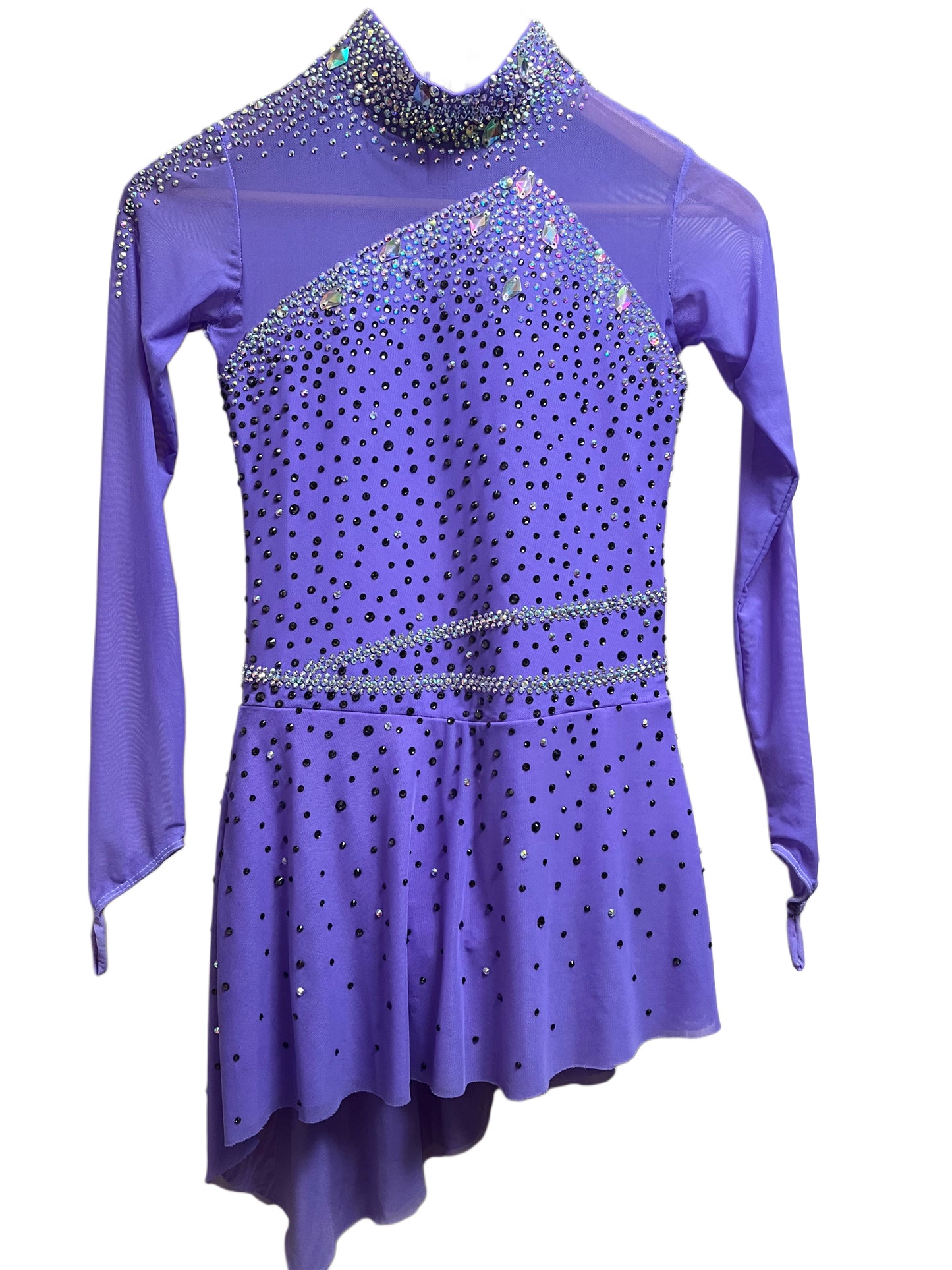 Girl’s Lavender Rhinestoned Dress 10-12 Size - RENT ONLY ￼