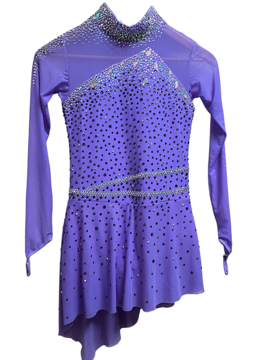 Girl’s Lavender Rhinestoned Dress 10-12 Size - RENT ONLY ￼
