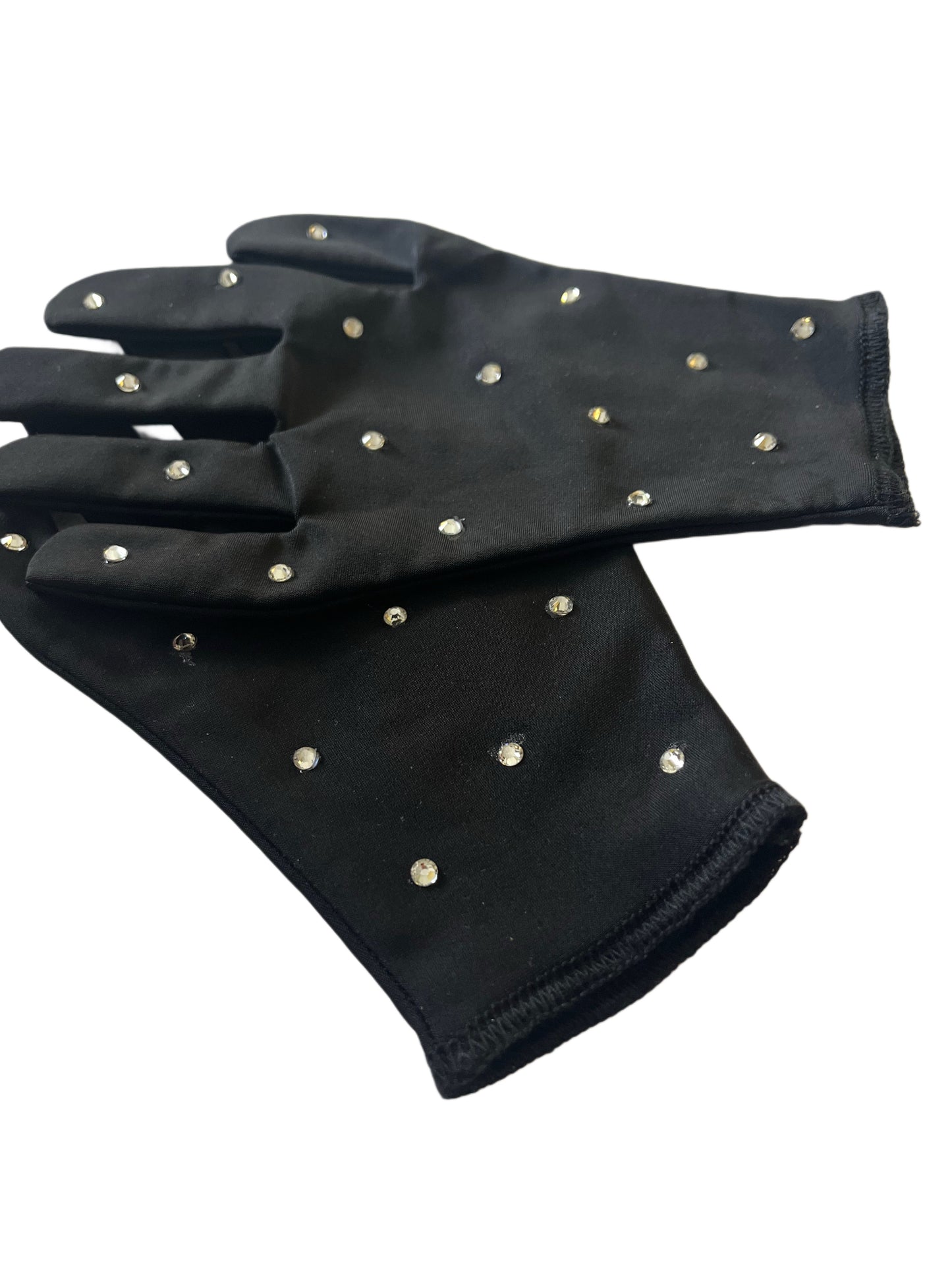 Black Rhinestoned Gloves ￼