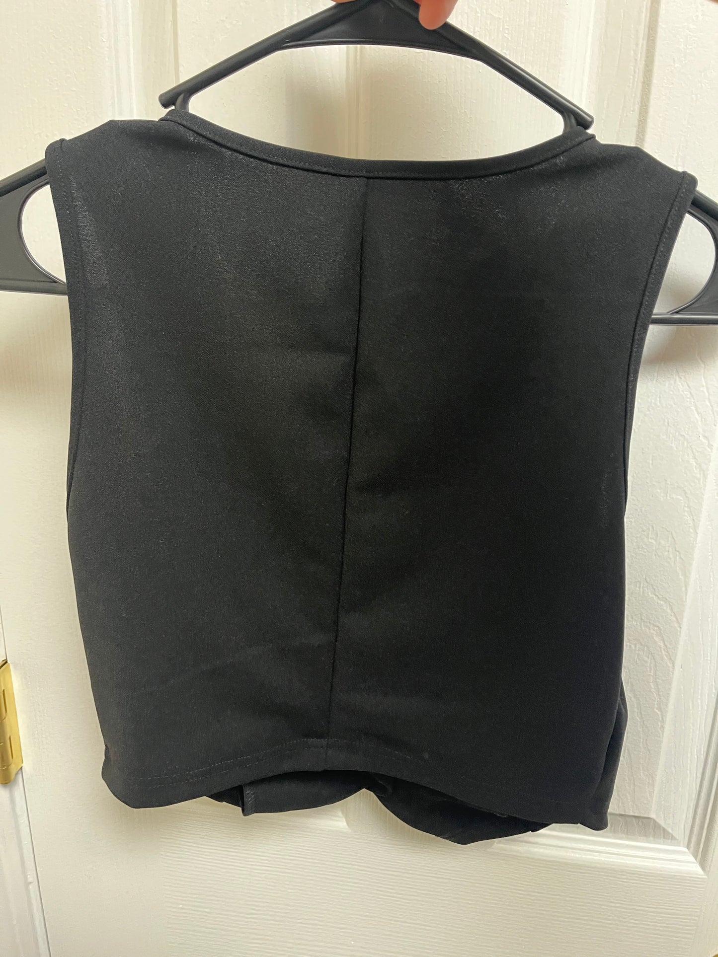 Black Rhinestoned Vest - XS - Rent Only