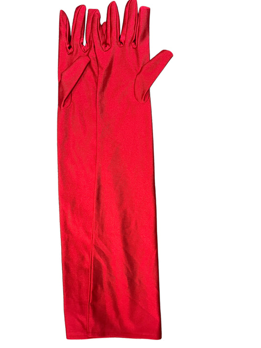 Red Long Gloves - Rent Only