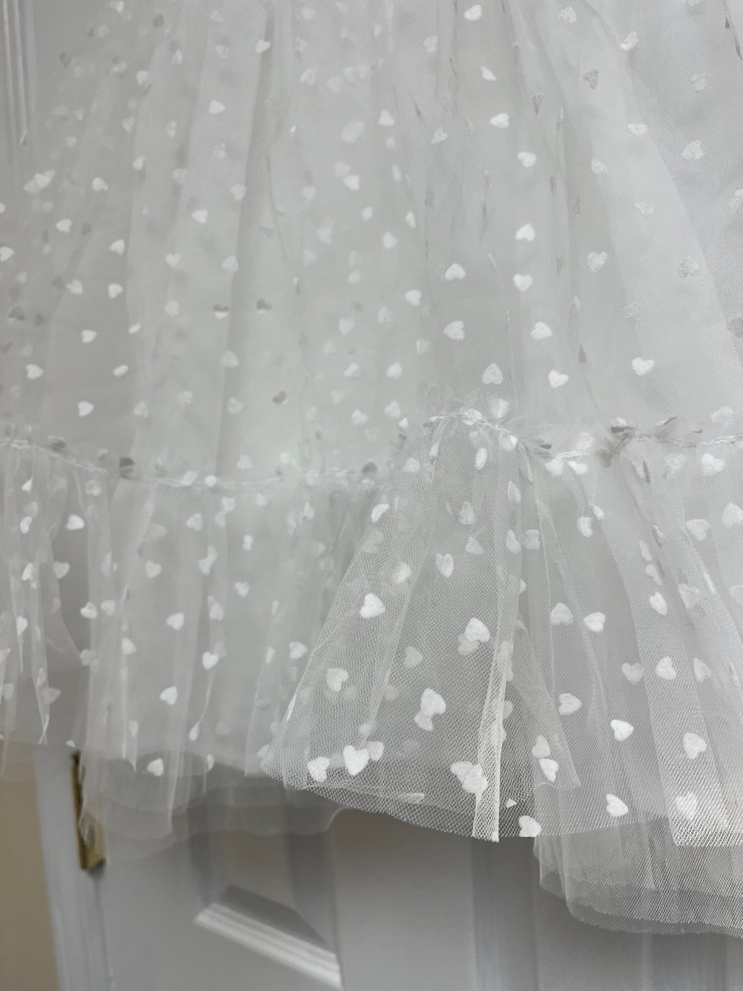 White “Heart Print” Dress - AS - RENT ONLY