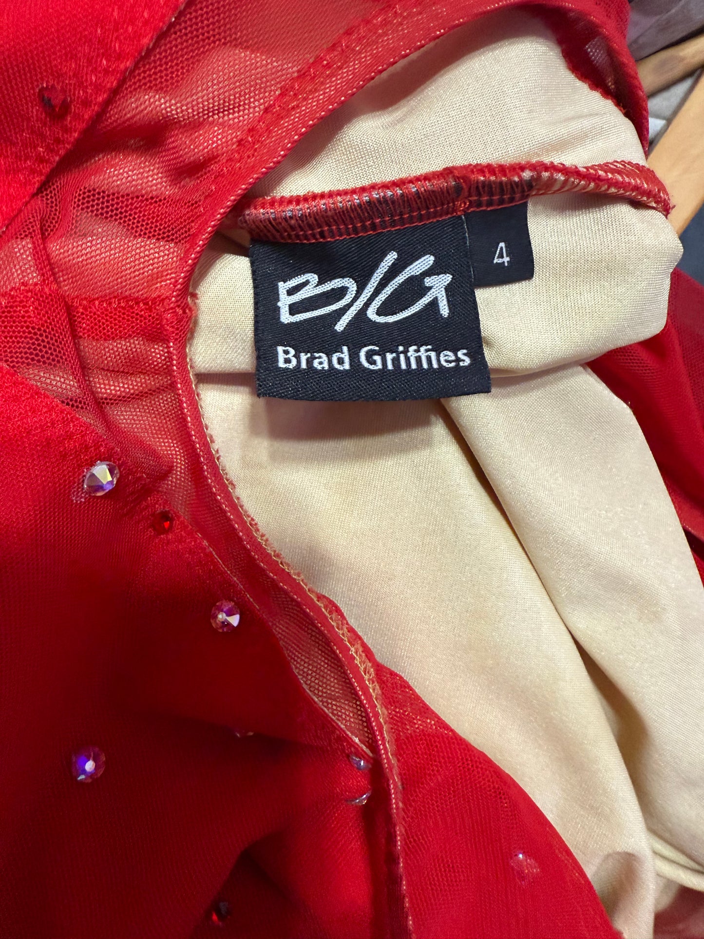 Red Longsleeve Brad Griffies - size 4 - Rent Only