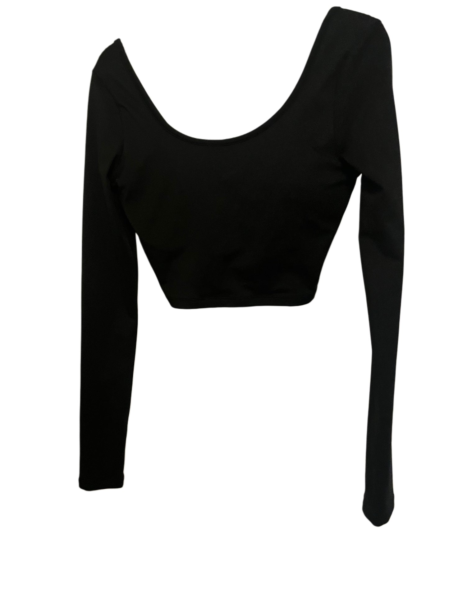 Black LongSleeve Crop Top