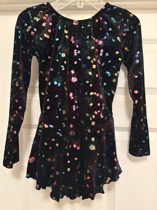 Kids Confetti Velvet Dress- Large- Rent Only ￼