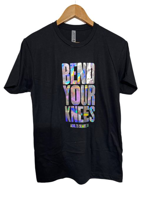 “Bend Your Knees” holographic tee