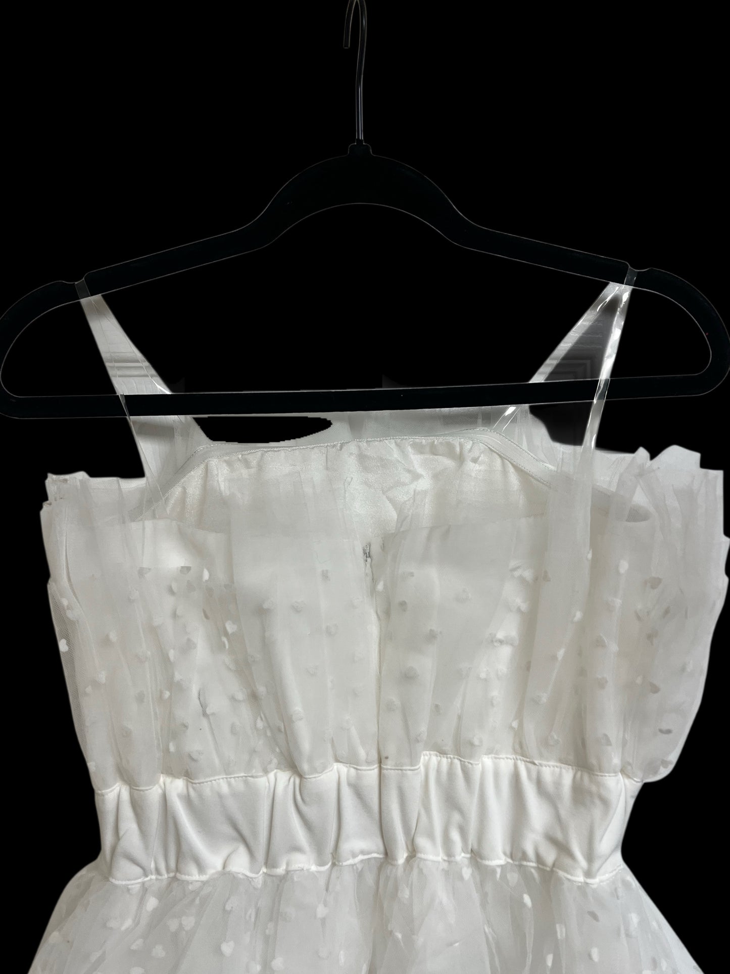 White “Heart Print” Dress - AS - RENT ONLY